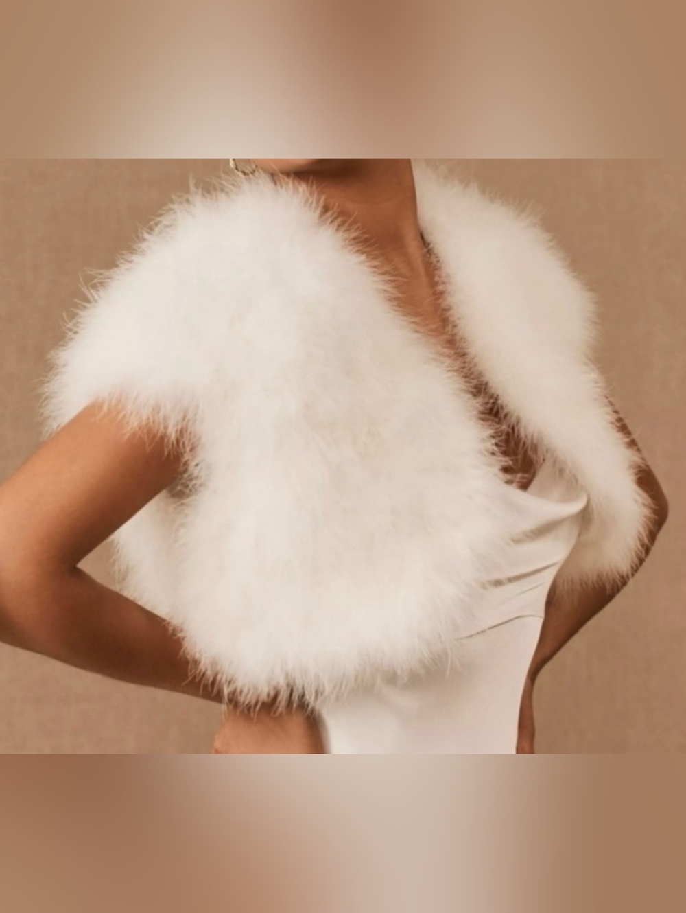 Alberto makali feather wedding bolero size M